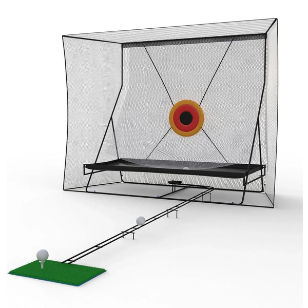 Golf Practice Net with Ball Return and Ball Blanket, Large Golf Training Net for Chipping and Swing with Target, with Carry Bag