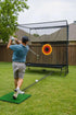 12x9Ft Golf Practice Cage Net Set with Metal Frame & Carry Bag Foldable Easy Setup Practice Nets for Indoor/Outdoor Training