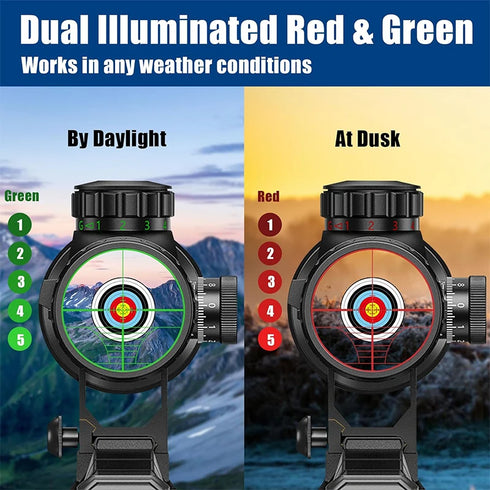 6-24x50 AOE Hunting Scopes Long-Range Scope Illuminated Red/Green Reticle Tactical Optical Sight