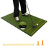 Golf Hitting Mat, 5 ft x 3 ft Artificial Turf Golf Practice Mat w/ 2 Golf Rubber Tees & 2 Alignment Sticks, Portable Golf