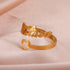 Custom Double First Name Finger Ring For Women Men Personalized Couple Family Gift Gold Color Stainless Steel Metal Jewelry