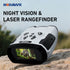 NOHAWK 2K Digital Night Vision Binoculars with Laser Rangefinder 4 Level Infrared Adjustable, Photo/Video Recording for Hunting