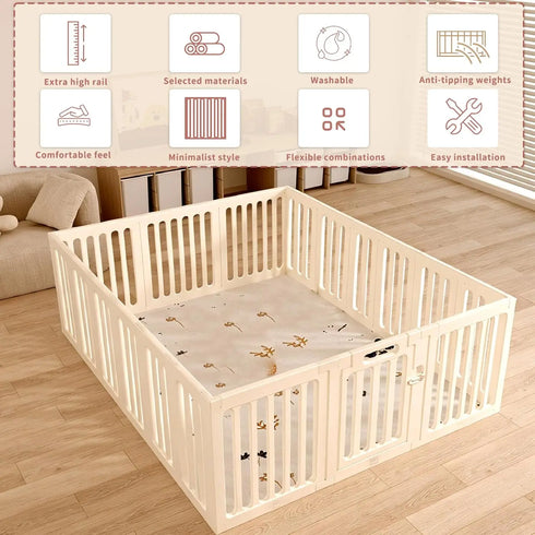 Baby and Toddler Playpen, Safety Gate for Baby Fence, Baby Playpens for Indoor and Outdoor