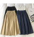 Women Black skirt midi High waist korean style Pleated a line Vintage Clothing 2026 new Summer Casual Fashion Ladies Work Wear