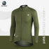 XINTOWN Men's Long Sleeve Cycling Jersey, Spring/Summer Racing Apparel, Export Bicycle Clothing, Solid Color Long Top