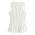 MUJER 2025 White Sleeveless Vest Women Button Summer Vests for Women Jacket Pink Vest Top Women Streetwear Women's Tailored Vest