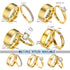 Custom Couple Rings Gift with Card Women Men PVD Plated Gold Name Rings Love Wedding Bands Personalized Name Ring Wedding Gifts