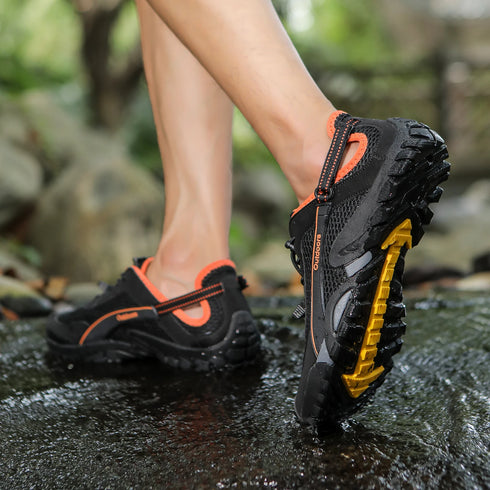 FANCYLEE Women's Hiking Shoes Breathable Mesh Trekking Sneakers Outdoor Lightweight Anti-Slip Mountain Climbing Shoes EU 36-42