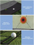 3x2.4m Golf Practice Net Automatic Ball Return Heavy Duty Hitting Net With Noise Reduction Target For Indoor Garden Training