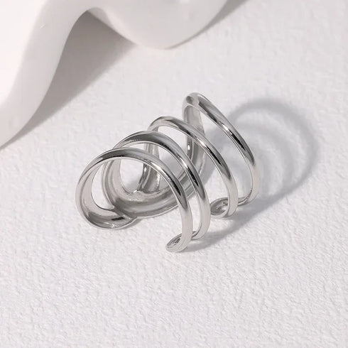 LATS Stainless Steel Gold Color Rings for Women Men 2024 Colorfast Popular Party Personalized Exaggerated Charms Jewelry Gifts