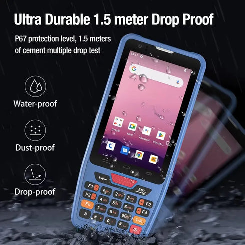 IP67 4 Inch Waterproof Industrial Rugged PDA Handheld Android PDAs Portable Data Terminal NFC Data Collector for Inventory