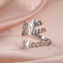 Custom Double First Name Finger Ring For Women Men Personalized Couple Family Gift Gold Color Stainless Steel Metal Jewelry