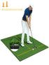 Golf Practice Mat with Artificial Grass, 5 x 4 Feet Indoor Outdoor Hitting Pad with Rubber Tees & Alignment Rods, Golf Mat