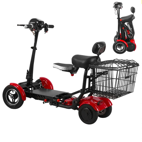 Four Wheel Electric Skateboard Portable Electric Scooters 10 Inch 36V Foldable Electric Scooter For Disabled Elderly