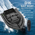 D16 Fishing Bait Boat with Single Bait Containers Automatic Bait Boat with Remote Control with 400-500M Remote Range 12000mAh