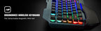Wireless gaming Keyboard and Mouse Set Rainbow/RGB Backlit Rechargeable Keyboard and 7 Color Gaming Mute Mouse with Pad