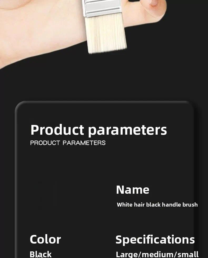 Oil Painting Nylon Pen Set Gouache Acrylic 3 Pcs Small/Medium/Large Sizes Flat Head Brush Wood Handle Painting Tools for Fine