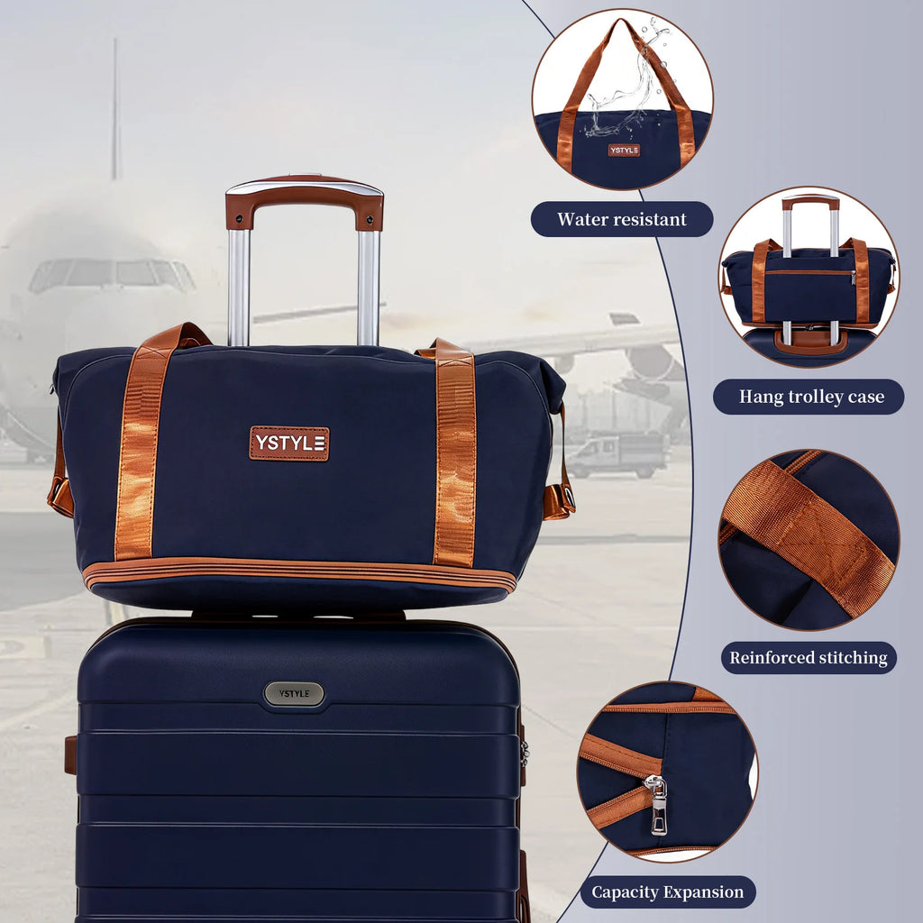 Premium 5-piece Hard Shell Luggage Combo, Multi-size 20/24/28 Inch Travel Trolley Suitcase, Smooth 360° Rolling Wheels with TSA Safety Lock, Complete Travel Set with Handbag & Makeup Bag