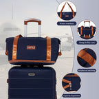 Premium 5-piece Hard Shell Luggage Combo, Multi-size 20/24/28 Inch Travel Trolley Suitcase, Smooth 360° Rolling Wheels with TSA Safety Lock, Complete Travel Set with Handbag & Makeup Bag