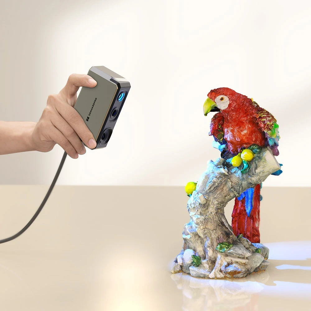 3DMakerpro Seal 3D Scanner, 0.05mm Resolution, 0.01mm Accuracy, 24-bit Color Capture, 5x More Detail Per Unit, Anti-shake Lens