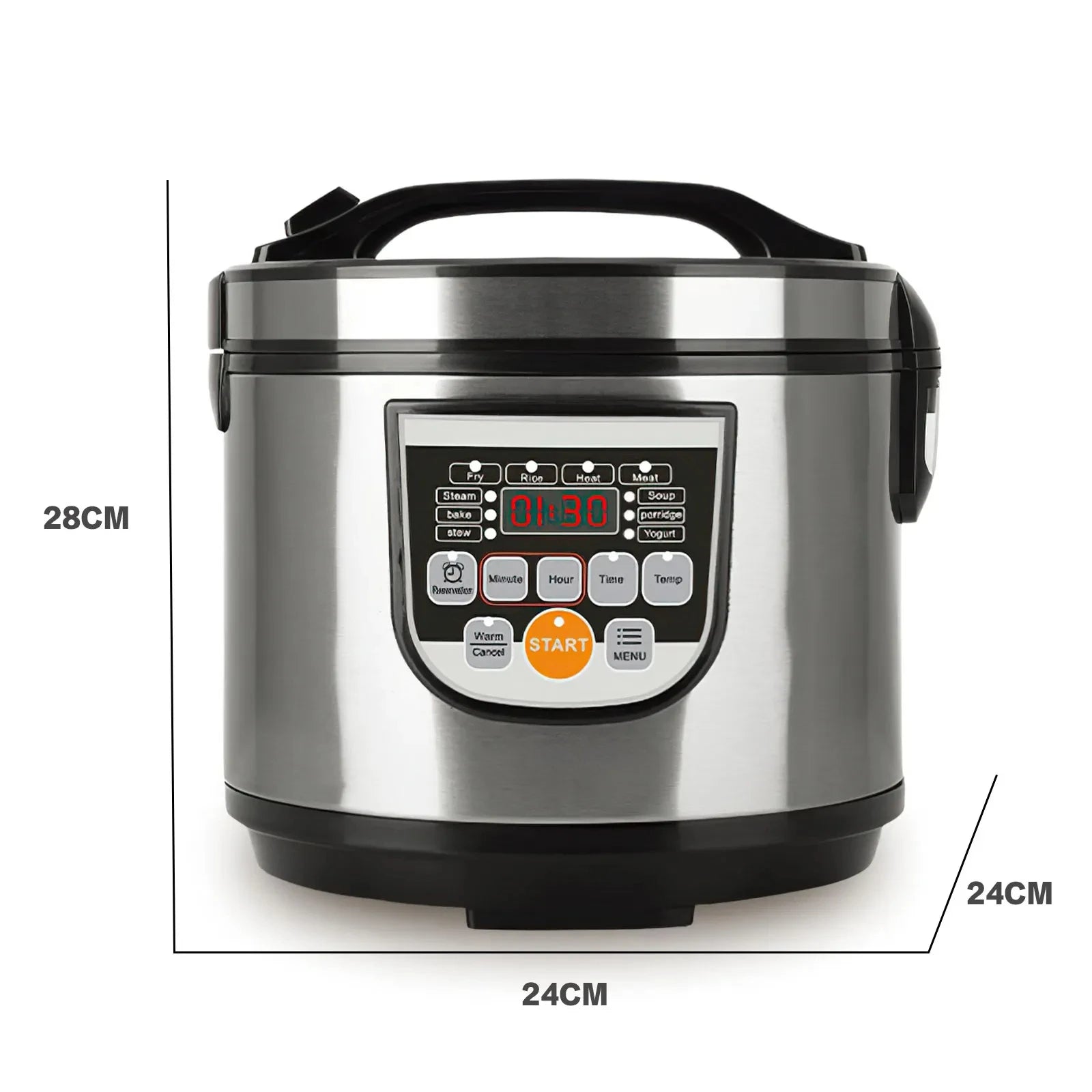 5L Electric Rice Cooker Smart Digital Portable Car Rice Cooker Truck Multi-Cooker Soup Porridge Cooking Food Steamer For Home