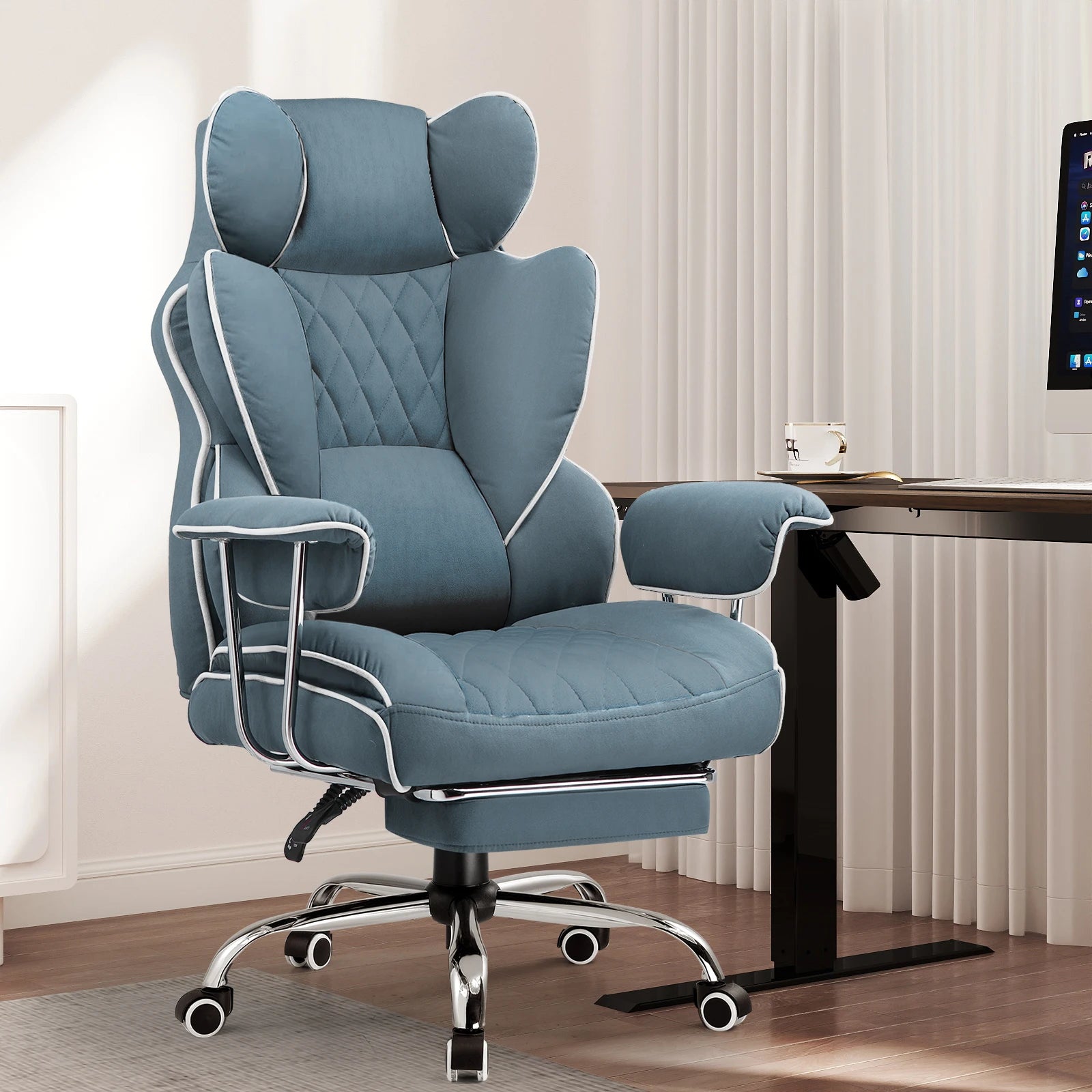 GTPLAYER Gaming chair office chair with pocket spring lumbar support, ergonomic and comfortable wide office computer chair Main image