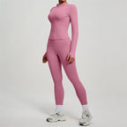 SVEIC Women's Two Piece Tracksuit Yoga Set Long Sleeve Jacket High Waisted Leggings Breathable Gym Clothes For Women Sportswear