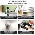 3 L/7L Aluminium Alloy Pressure Cooker 18cm/24cm Bottom 3L/7LPressure Cooker for Gas Stove Aluminium Alloy Pressure Cooker