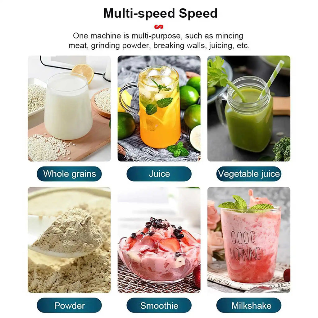 2000W Heavy Duty Commercial Blender Stationary Mixer Food Processor Ice Smoothies for Kitchen High Power Juicer Blender BPA Free