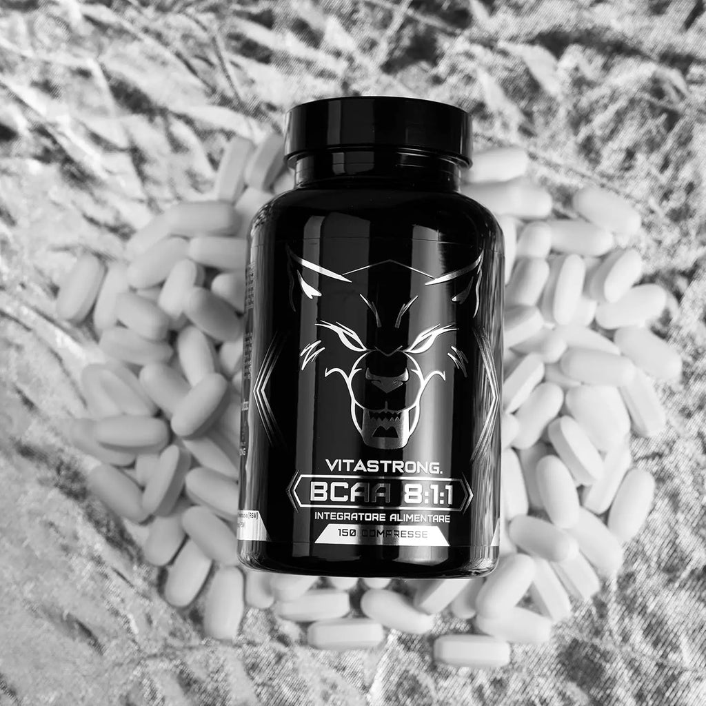 BCAA 8 1 1 Branched Amino Acids 5000mg with Vitamin B6, L Leucine, Isoleucine, Valine, Essential Amino Acids and Vitamins B6, Pre Workout, Intra Workout, Post Workout, 150 BCAA Tablets Vitastrong