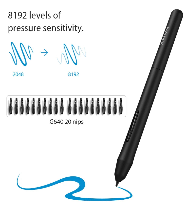 XPPen Star G640 6 x 4 Inches Drawing Tablet 8192 Level Support Windows Mac Digital Graphic Tablet for Drawing & Game OSU