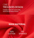 MiiOW Organic Cotton Boxer Socks Set Men Underwear Boxers Trunks Antibacterial Male Panties Boxershorts Underpants Red L-3XL New