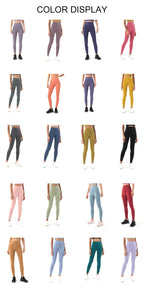 SOISOU Nylon Yoga Pants Gym Leggings Women Girl Fitness Soft Tights High Waist Elastic Breathable No T Line Sports Pants