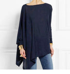 Cotton Irregular Women Blouses Shirt 2022 Autumn Female Solid Pullover Tops Casual O Neck Long Sleeve Blouse Ladies Tunic Blusas