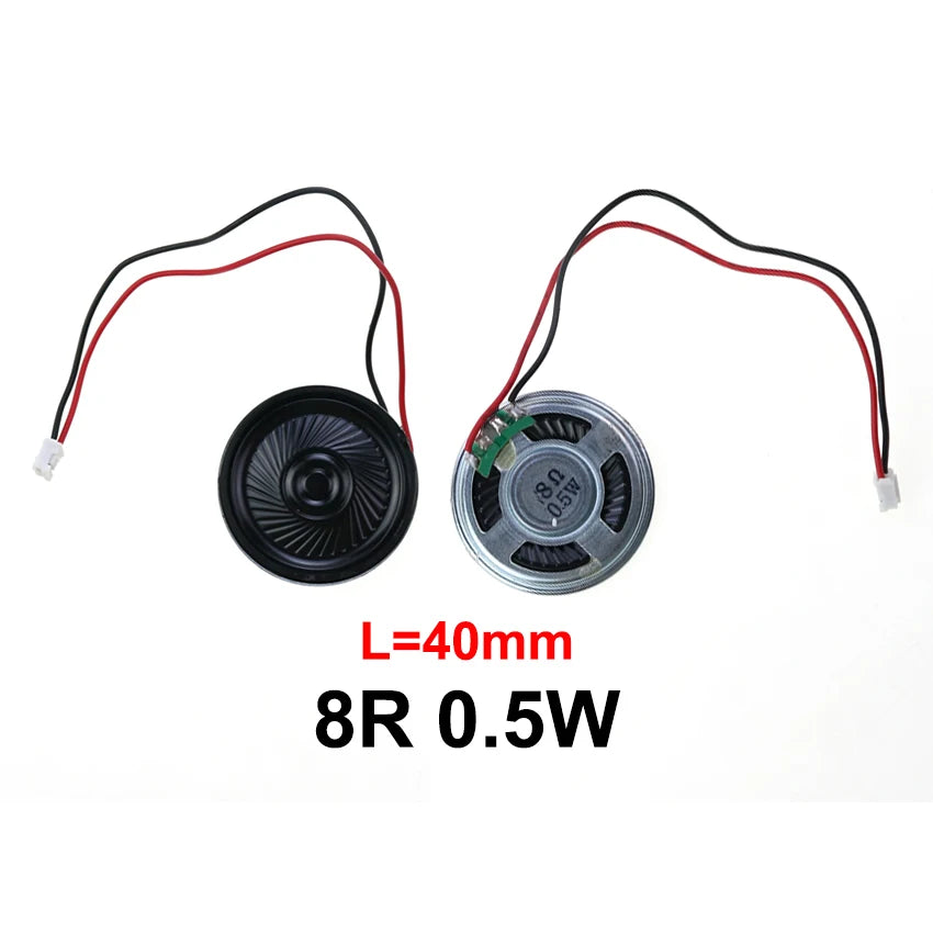 1X 8 Ohm 8R 0.5W Mini Ultra-thin Horn Speaker Diameter 20mm 23mm 28mm 30mm 36mm 40mm 50mm 57mm Loudspeaker W/ P2.0 Termina Wire