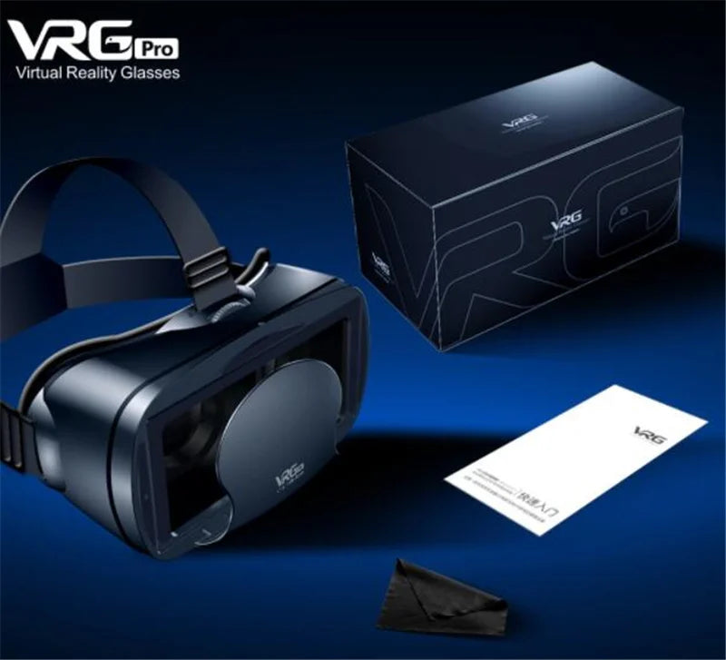 Virtual Reality VR Glasses IMAX Huge Screen HD 3D Glasses Google Cardboard Box VR Headset Helmet for 5-7" Phone,Support Gamepad