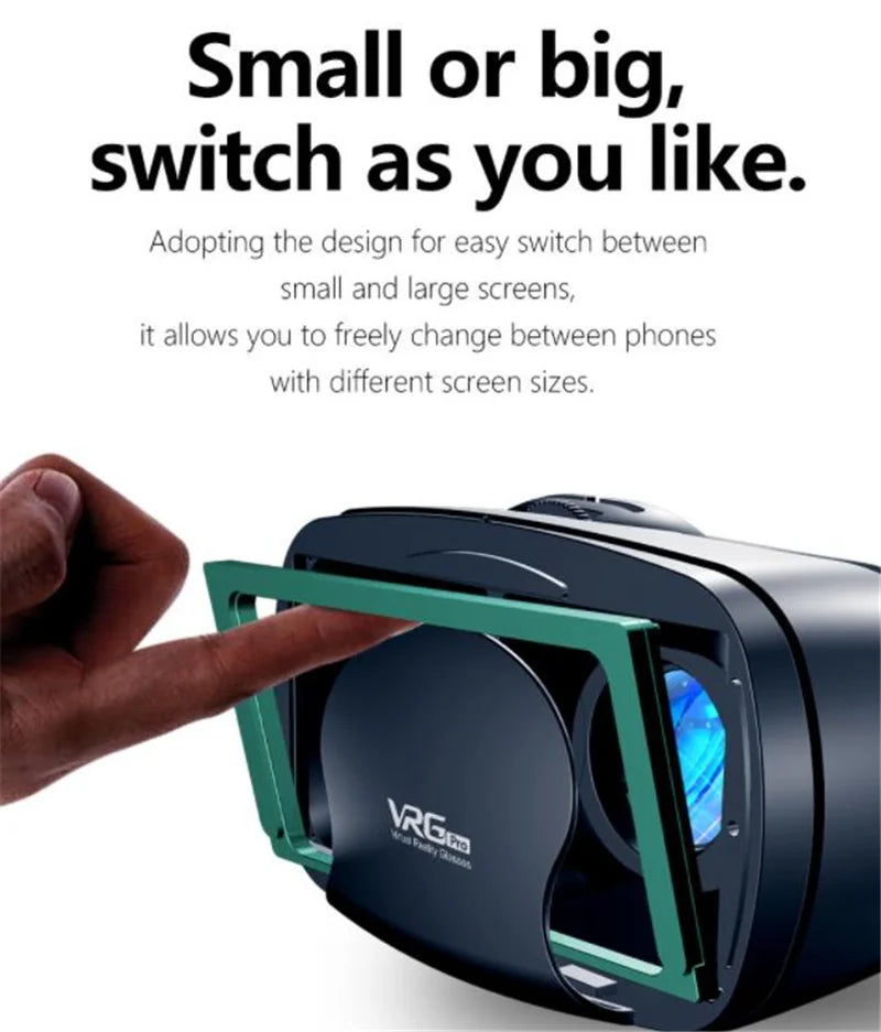 Virtual Reality VR Glasses IMAX Huge Screen HD 3D Glasses Google Cardboard Box VR Headset Helmet for 5-7" Phone,Support Gamepad