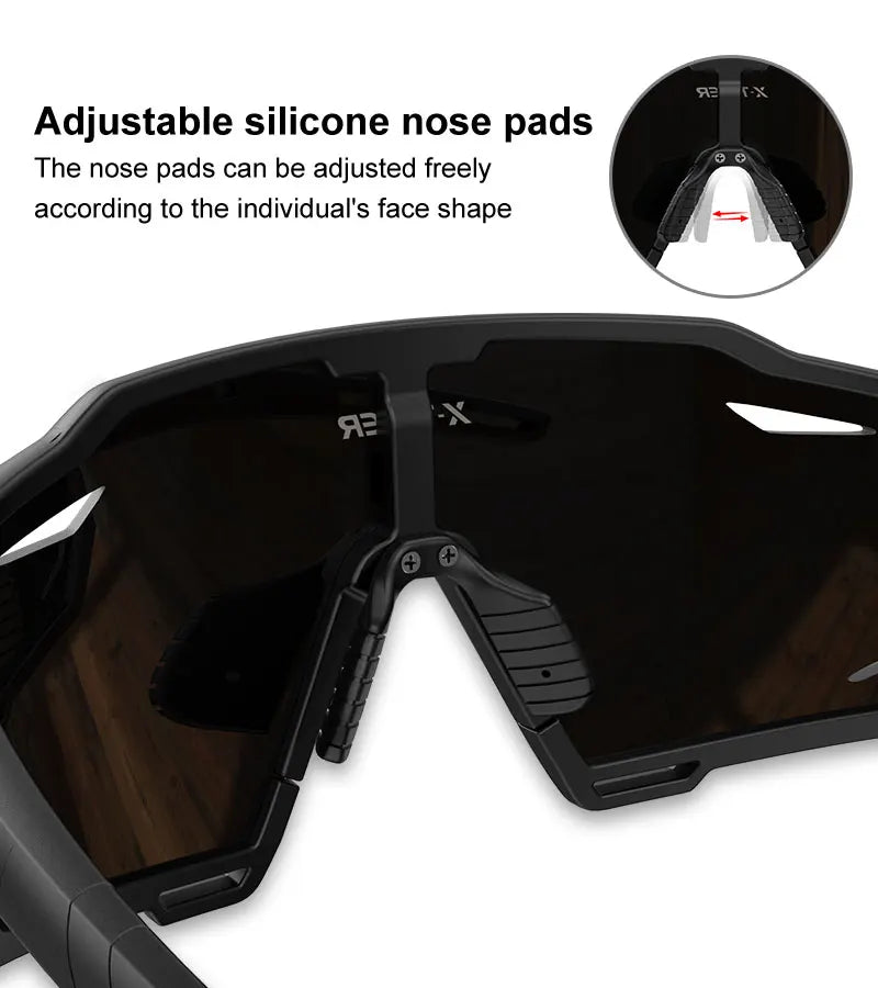 X-TIGER Cycling Glasses UV400 Photochromic Cycling Sunglasses Sports Polarized Men's Sunglasses MTB Racing Bike Glasses Eyewear