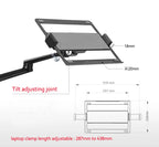 OL-3L aluminum silver Ergonomics 10"-17" desk laptop stand 32" monitor desktop bracket computer mount full motion column bar