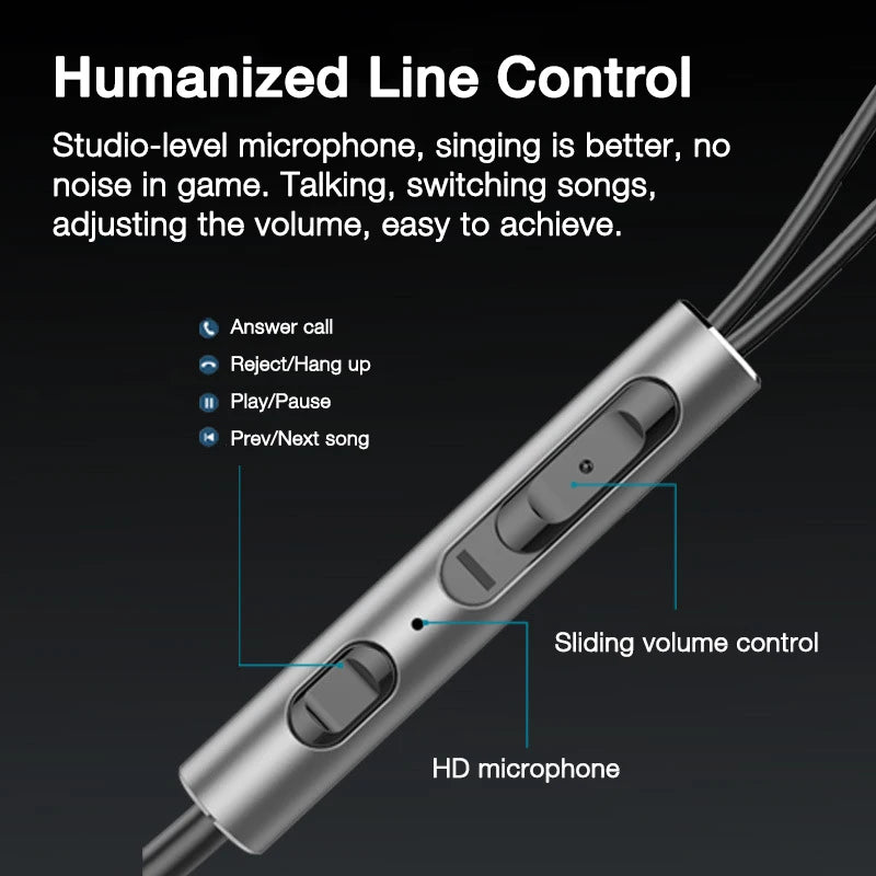 EARDECO 8 Cores Wired Headphones Earphones Bass In-ear Headphone with Mic Earphone Earbuds Mobile Phone Headset Dynamic Stereo