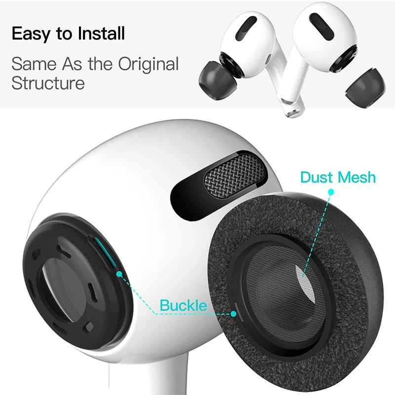 For Apple AirPods Pro 2 Ear Tips Memory Foam Tips Anti Slip Earbuds Ear Cushion Replacement Earphone Ear pads Small Medium Large