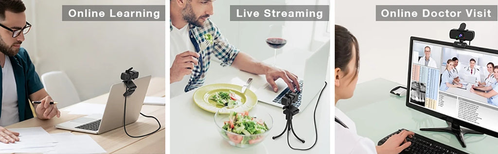 FIFINE 1440p Full HD PC Webcam with Microphone, tripod, for USB Desktop & Laptop,Live Streaming Webcam for Video Calling-K420