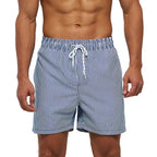 DATIFER Summer Men Beach Print Shorts Surfing Swimwear Fitness Workout Trunks Male Sportswear With Pockets Pants