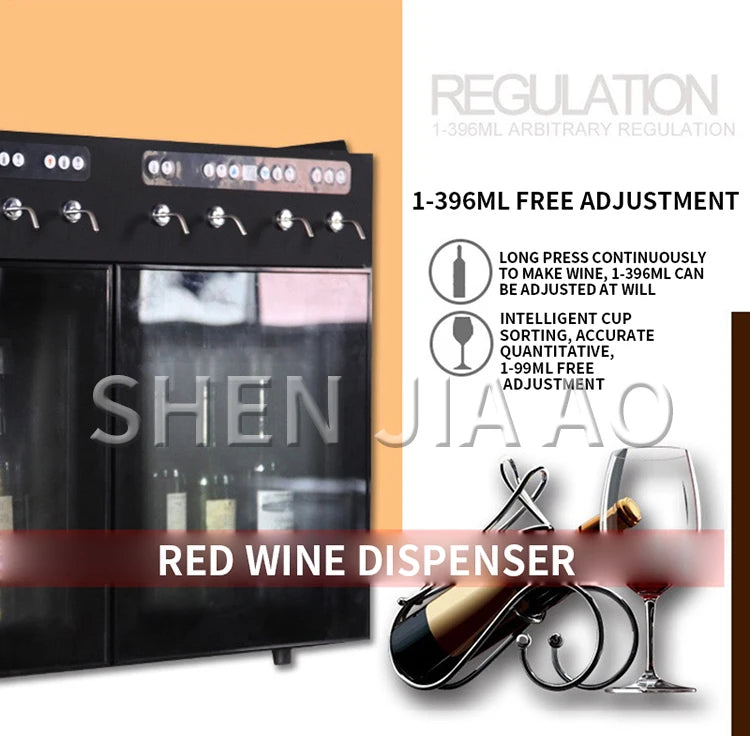Commercial Nitrogen Preservation Wine Grater Dispenser Automatic Preservation Wine Refrigerator Red Wine Dispenser