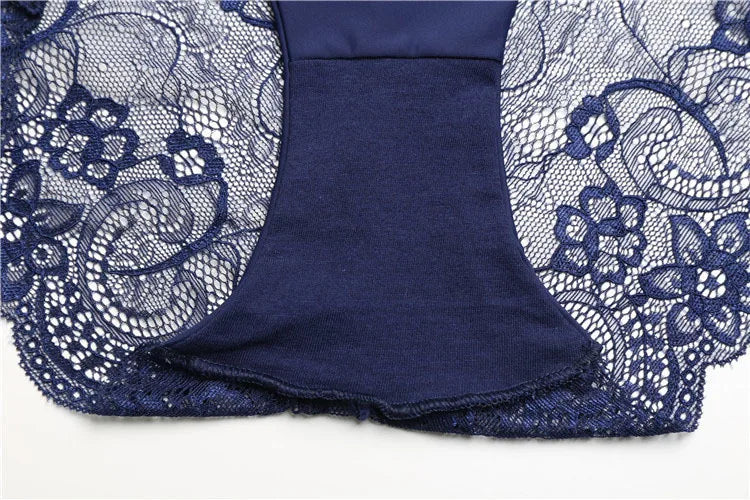 Woman Lace Panties Sexy Transparent Panty Low-Rise Cotton crotch Briefs Plus Size Ladies Underwear Intimates New Hot Sale