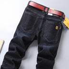 Su Lee Men's Jeans Spring and Summer New Straight Loose Business Elastic Versatile Long Pants Men's Cross-Border Men's Pants