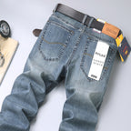 Su Lee Men's Jeans Spring and Summer New Straight Loose Business Elastic Versatile Long Pants Men's Cross-Border Men's Pants