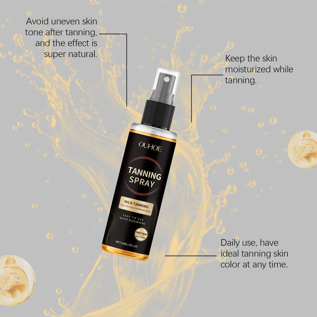 Enhancing Tan Spray Sunless Bronzing Accelerating Darkening Shiny Bronze Moisturizing Summer Beach Sunbathing Self Tanning Mist