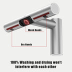AIKE 2-in-1 Automatic Sensor Tap Hand Dryer Stainless Steel Integrated Basin Faucet High Speed Air Hand Drying Device AK7120