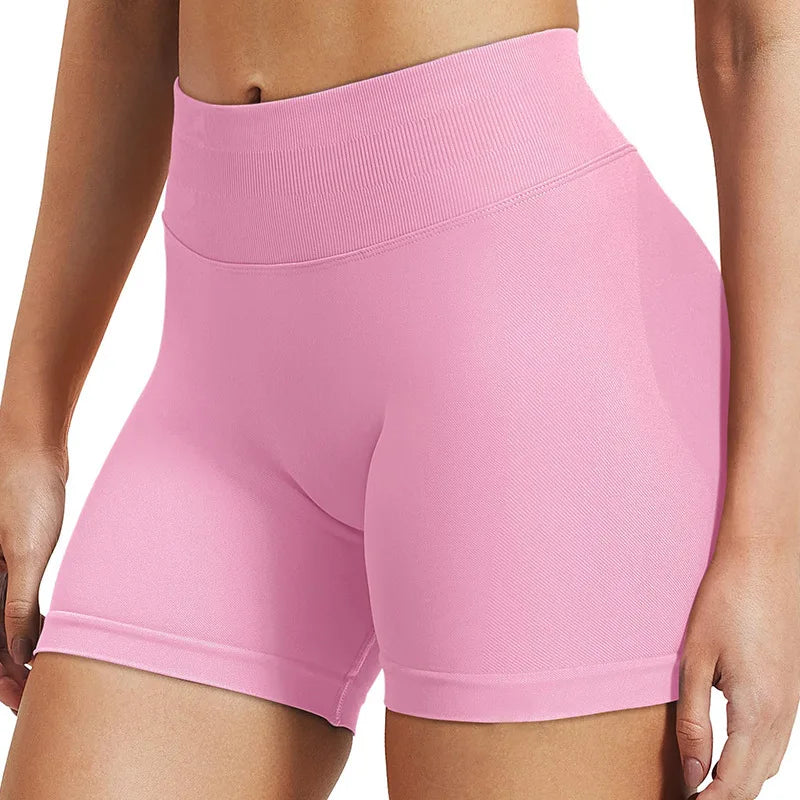 4.5''Shorts Seamless Low Ribbed Waistband Gym Shorts Scrunch Bum Yoga Shorts Booty High Stretch Running Bike Shorts Secondary image